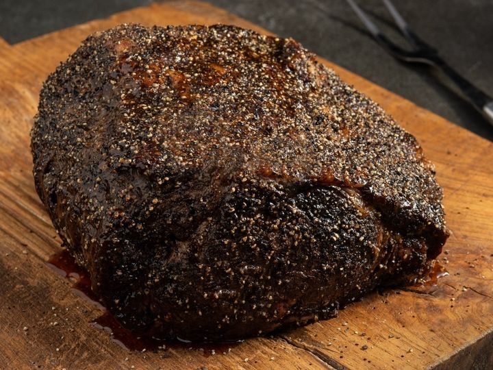 Sliced smoked prime rib from VL BBQ